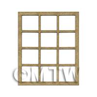 dollshouse miniature custom lasercut windows 12 panes