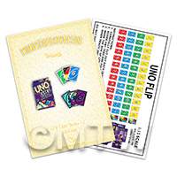 Dolls House Miniature 1:12th Uno Flip Card Game Kit