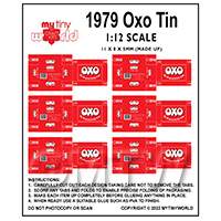 1:12th Dolls House Miniature Packaging Sheet of 6 Oxo Box Tins