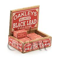 dollshouse miniature lasercut Oakleys Black Lead Shop Display Box Kit - madeup