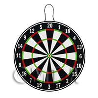 Dolls House Miniature Handmade Hanging Dartboard