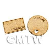 Dolls House Bread and Cheese Boards Set of 2