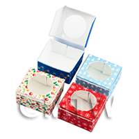 dollshouse miniature diy christmas bakery boxes with open lid 