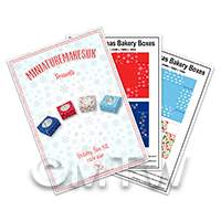 dollshouse miniature diy christmas bakery boxes kit flat pack kit