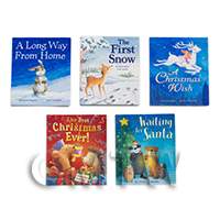 Dolls House Miniature Set of 5 Childrens Christmas Books (Set 2)