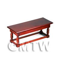 Dolls House Miniature Dark Mahogany Table