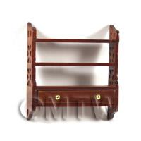 Dolls House Miniature Mahogany Spice Rack