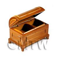 1/12th scale - Dolls House Miniature Dark Oak Box