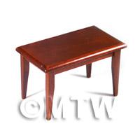 Dolls House Miniature Small Rectangular Mahogany Table