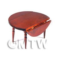 Dolls House Miniature Round Mahogany Table