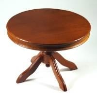  Dolls House Miniature Round Mahogany Table