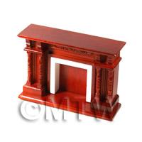 Dolls house Miniature Mahogany Fireplace