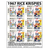 Dolls House Miniature Packaging Sheet 6 of 1967 Rice Krispie Boxes