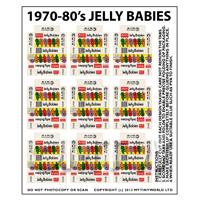 Dolls House Miniature sheet of 9 1970s / 80s Jelly Baby Boxes