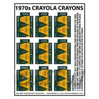 Dolls House Miniature sheet of 9 Crayola Crayon Boxes