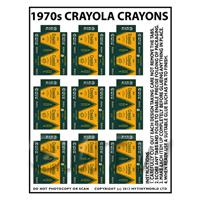 Dolls House Miniature sheet of 9 Crayola Crayon Boxes