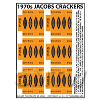 Dolls House Miniature Packaging Sheet of 6 1970s Jacobs Crackers