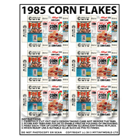 Dolls House Miniature Packaging Sheet of 6 1985 Corn Flakes