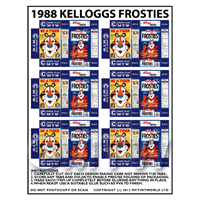 Dolls House Miniature Packaging Sheet of 6 1988 Kelloggs Frosties