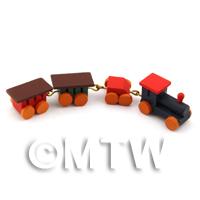 Dolls House Miniature Childrens Wooden Toy Train