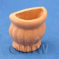 Dolls House Miniature Half Urn Terracotta Flower Pot 