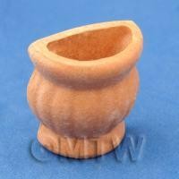 Dolls House Miniature Half Urn Terracotta Flower Pot 