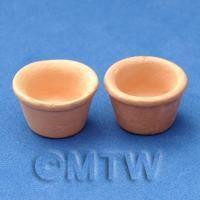 Pair of Dolls House Miniature Small Flower Pots