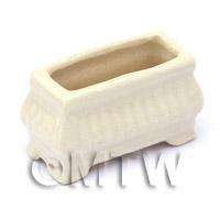 Dolls House Miniature Garden White Flower Box / Planter