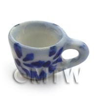 Dolls House Miniature 11mm Blue Spotted Coffee Cup