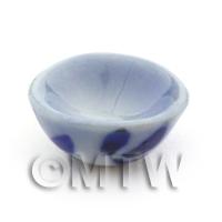 Dolls House Miniature 12mm Blue Spotted Bowl