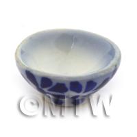 Dolls House Miniature 16mm Blue Spotted Bowl