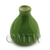 17mm Dolls House Miniature Green Vase