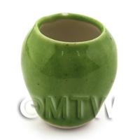 19mm Ceramic Miniature Green Classic Vase