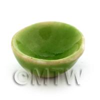 12mm Dolls House Miniature Green Bowl