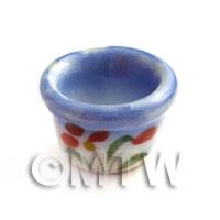 Dolls House Miniature Garden Hand Painted Ceramic Flower Pot