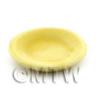 17mm Dolls House Miniature Yellow Glazed Ceramic Plate