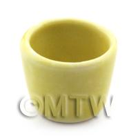 17mm Dolls House Miniature Yellow Glazed Ceramic Plant Pot