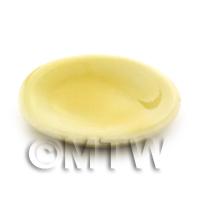 21mm Dolls House Miniature Yellow Glazed Ceramic Plate