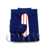 Dolls House Miniature Blue Shirt With Tie 