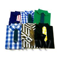 Dolls House Miniature Set of 6 Shirts With Ties 