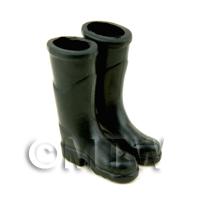 Dolls House Miniature Pair of Rubber Wellington Boots