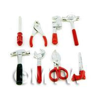 Dolls House Miniature 8 Piece Metal DIY Tool Set 