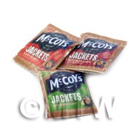 Dolls House Miniature Mixed Flavour McCoys Jackets Crisps