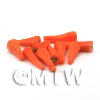 10 Dolls House Miniature Handmade Carrots Peeled
