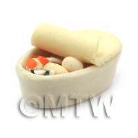 Dolls House Miniature Vegetable Casserole In A Ceramic Pie Dish