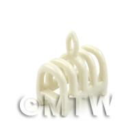  Dolls House Miniature White Ceramic Toast Rack