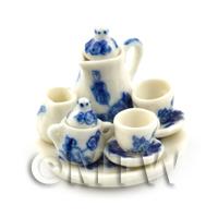 Small Dolls House Miniature  6 Piece Ceramic Coffee Set 