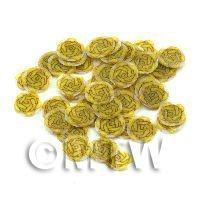 50 Yellow Rose Nail Art  Cane Nail Art Slices (NS75)