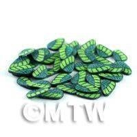 50 Dual Tone Green Leaf Cane Slices (NS56)