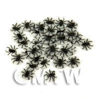 50 Halloween Black Spider Cane Slices (NS65)